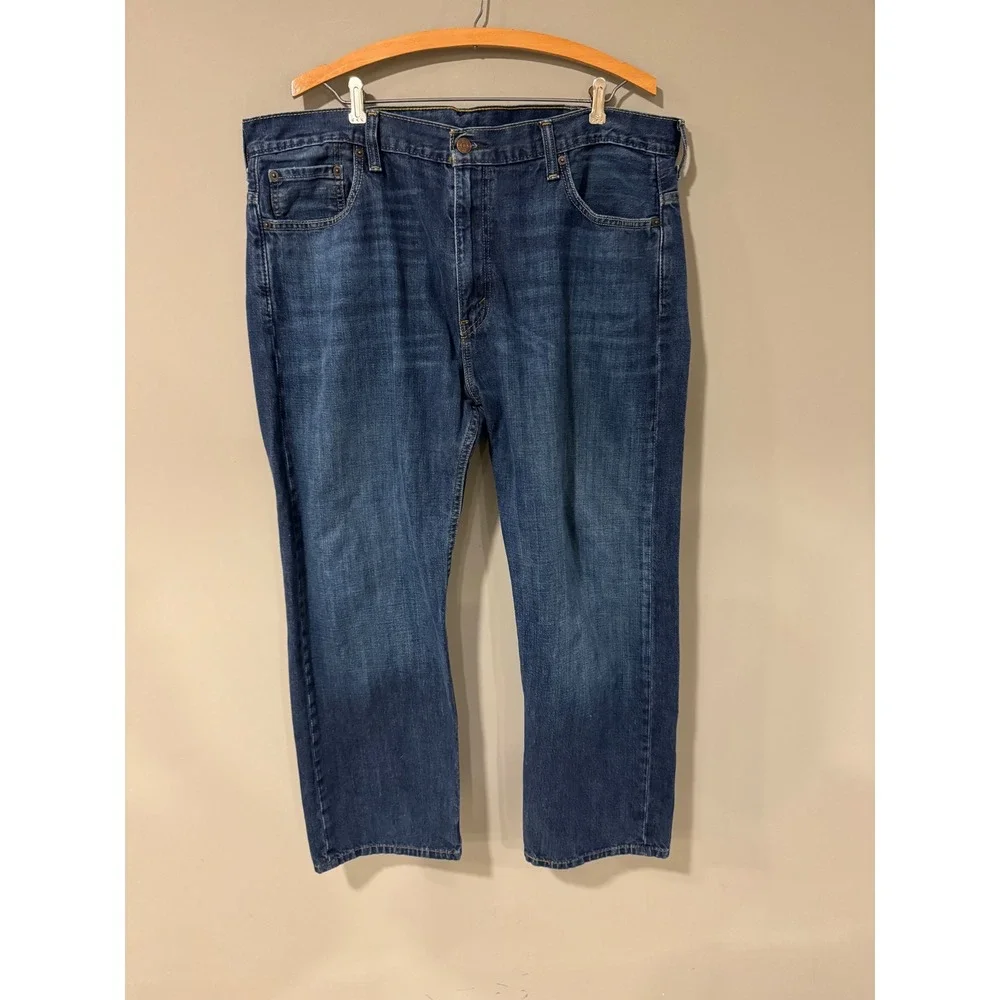 Levi Strauss Co Mens 569 W38xL30 Dark Wash Straight Loose Fit Denim Jeans